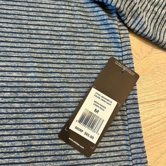 Adidas Men's Navy and Gray Golf Polo Shirt, Size Medium NWT - Picture 5 of 5